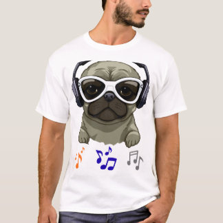 Coole DJ Pug: Casual herenmode inspiratie T-shirt