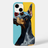 Coole Dobermann met zonnebril Case-Mate iPhone Case (Achterkant)