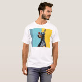 Coole Dobermann met zonnebril T-shirt (Voorkant volledig)