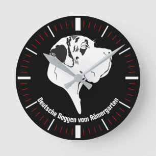 Coole Doggenklok met individuele tekst Ronde Klok