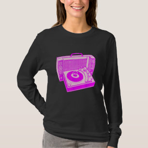Coole Draaitafel DJ Vinyl 80s Radio Muziek Vintage T-shirt