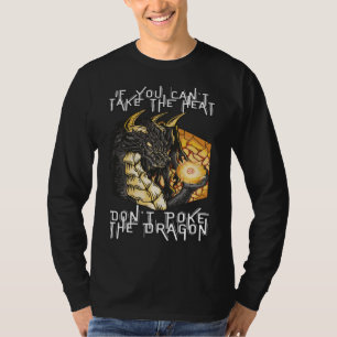 COOLE DRAAK VLAM VLEUGELS VAN VUUR VLIJGENDE SPUIE T-SHIRT