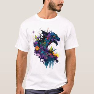 Coole Draken Kunst T-shirt