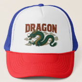 coole draken ontwerp trucker pet (Voorkant)