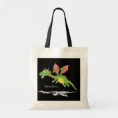 coole draken toevoegen kinder naam tote bag (Voorkant)