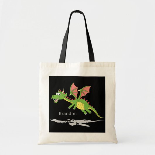 coole draken toevoegen kinder naam tote bag (Voorkant)