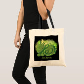 coole draken voegen naam kinder Canvas tas toe (Voorkant (product))