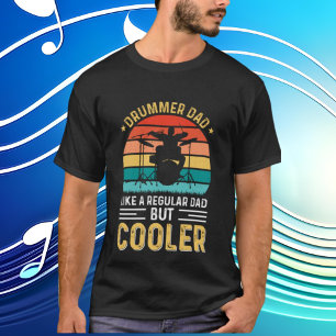 coole drummer Pap woordkunst T-shirt