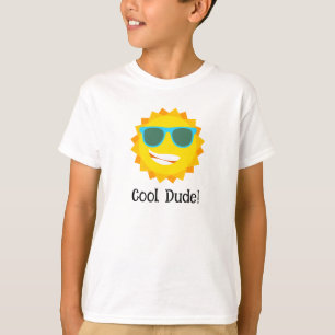"Coole dude!" Zonneschijn Cartoon T-shirt voor jon