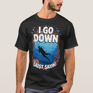 Coole Duik Kunst Voor Mannen Vader Oceaan Duik T-shirt