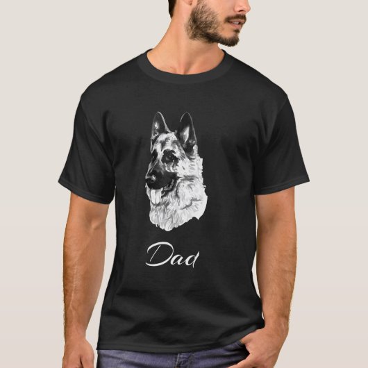 Coole Duitse Herders Vader T-shirt (Voorkant)