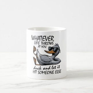 Coole Eend - Wat het Leven ook op je Afvuurt Eend Koffiemok