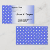 coole , eenvoudige , elegante blue poka stips busi visitekaartje (Voorkant / Achterkant)