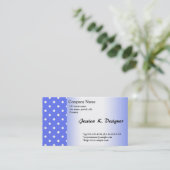 coole , eenvoudige , elegante blue poka stips busi visitekaartje (Staand voorkant)