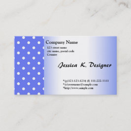 coole , eenvoudige , elegante blue poka stips busi visitekaartje