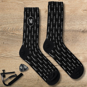 Coole elektrische gitaarpatroon gepersonaliseerd sokken