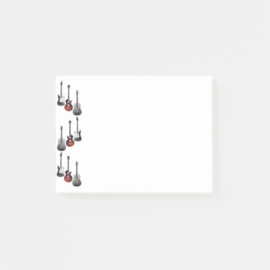 Coole elektrische gitaren cadeau voor muziek liefh post-it® notes (Voorkant)