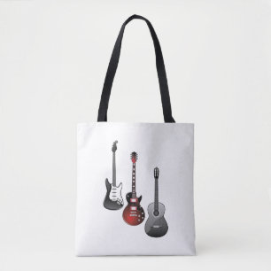 Coole elektrische gitaren cadeau voor muziekliefhe tote bag
