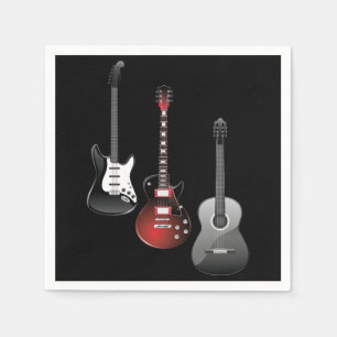 Coole elektrische gitaren voor muziek liefhebbers servet