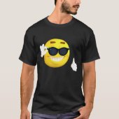 COOLE EMOJI T-shirts, met zonnebril T-shirt (Voorkant)