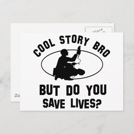 coole EMT-design Briefkaart (Voorkant / Achterkant)