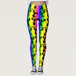 COOLE EN KLEURRIJKE REGENBOOG CHEERLEADER LEGGINGS