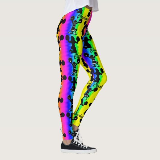 COOLE EN KLEURRIJKE REGENBOOG CHEERLEADER LEGGINGS (Rechts)
