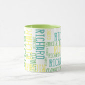 coole en moderne groene typografische naam mok (Midden)