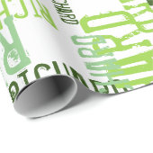 coole en moderne kalkgroene naam, typografie cadeaupapier (Rol Hoek)