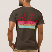 coole en stijlvolle, fietsgeïnspireerde rode fiets t-shirt (Achterkant)