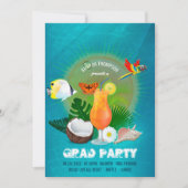Coole Exotische Afstudeerfeest Kaart (Voorkant)