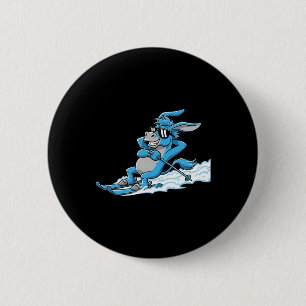 Coole Ezel Op Ski's Grappig Ontspannen Apres Ski Ronde Button 5,7 Cm
