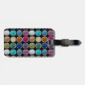 coole Fashionable colorful glitter eye shadows Bagagelabel (Achterkant horizontaal)