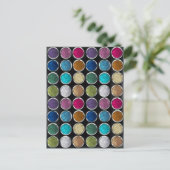coole Fashionable colorful glitter eye shadows Briefkaart (Staand voorkant)