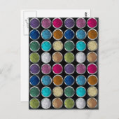 coole Fashionable colorful glitter eye shadows Briefkaart (Voorkant / Achterkant)