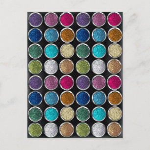 coole Fashionable colorful glitter eye shadows Briefkaart