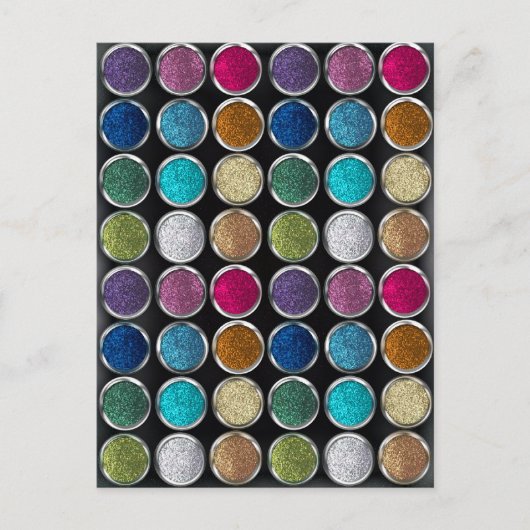 coole Fashionable colorful glitter eye shadows Briefkaart (Voorkant)
