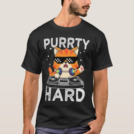 Coole Feest DJ Kat T-shirt (Voorkant)