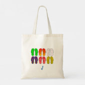 Coole Flipflops strandleven met monogram Tote Bag (Achterkant)