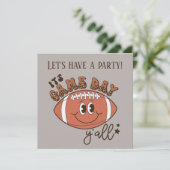 coole football game Day party Kaart (Staand voorkant)