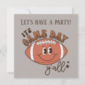 coole football game Day party Kaart (Voorkant)