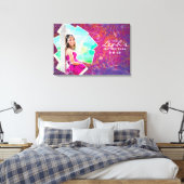 COOLE FOTO COLLAGE Bat Mitzvah Sign In Board Canvas Afdruk (Insitu (Slaapkamer))