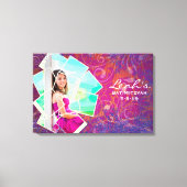 COOLE FOTO COLLAGE Bat Mitzvah Sign In Board Canvas Afdruk (Voorkant)