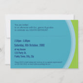 COOLE FOTO VERJAARDAG UITNODIGT :: circulaire 4L Kaart (Achterkant)