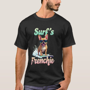 Coole Franse Bulldog Surfende Hond T-shirt