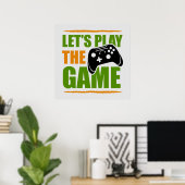 coole gamer room woordspel poster (Thuiskantoor)
