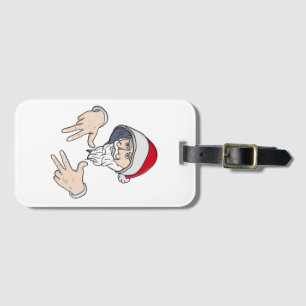 Coole Gangsta Hip Hop Hand Rap Kerstman Bagagelabel