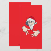 Coole Gangsta Hip Hop Hand Rap Kerstman Feestdagenkaart (Voorkant / Achterkant)