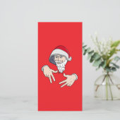 Coole Gangsta Hip Hop Hand Rap Kerstman Feestdagenkaart (Staand voorkant)