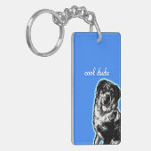 Coole gast Australische herder Acryl sleutelhanger (Voorkant Links)